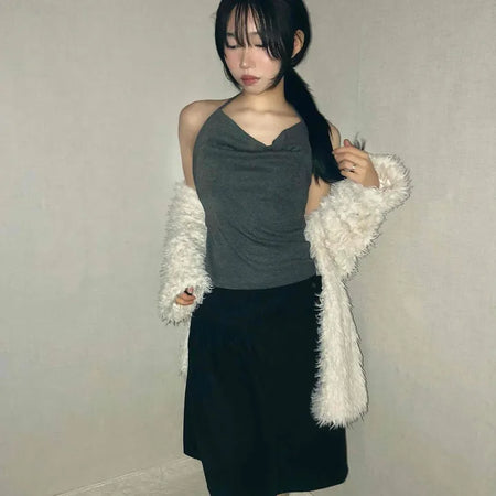 Slim Fit Straight High-Waisted Midi Skirt