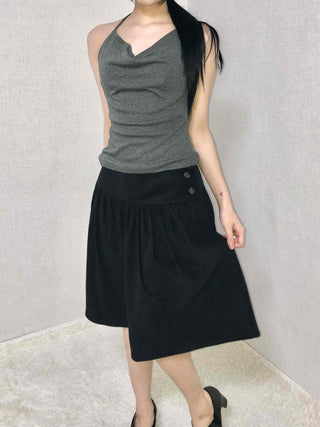 Slim Fit Straight High-Waisted Midi Skirt