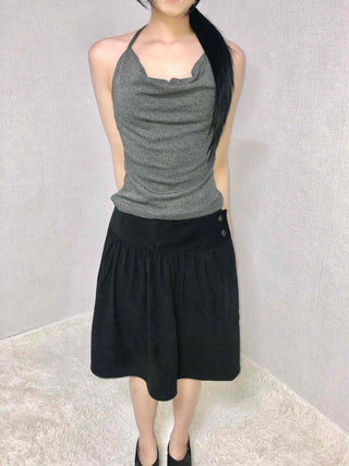 Slim Fit Straight High-Waisted Midi Skirt
