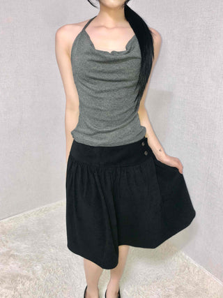 Slim Fit Straight High-Waisted Midi Skirt