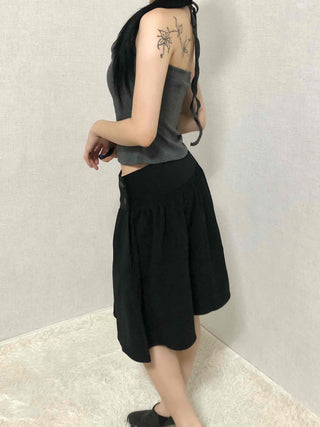 Slim Fit Straight High-Waisted Midi Skirt