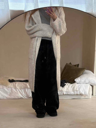 Puff Sleeve Pocono Short Knit Cardigan