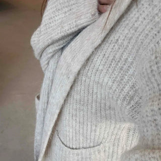 Puff Sleeve Pocono Short Knit Cardigan