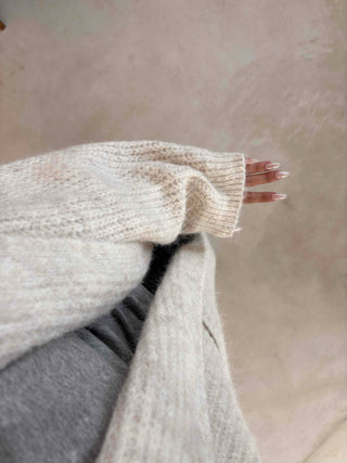Puff Sleeve Pocono Short Knit Cardigan