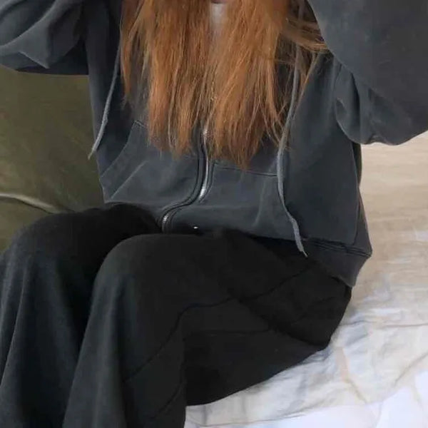 Slim Cropped Pullover Hoodie