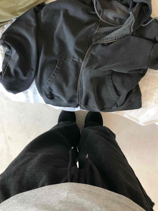 Slim Cropped Pullover Hoodie