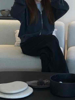 Slim Cropped Pullover Hoodie