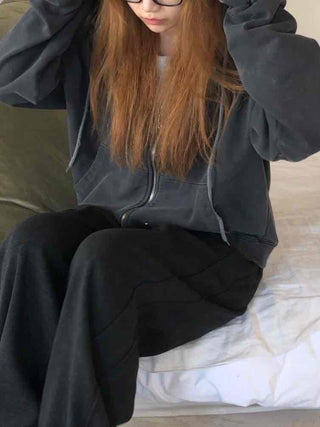 Slim Cropped Pullover Hoodie