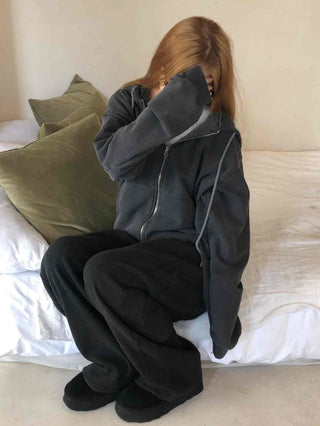 Slim Cropped Pullover Hoodie