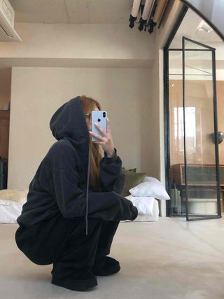 Slim Cropped Pullover Hoodie