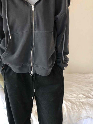 Slim Cropped Pullover Hoodie