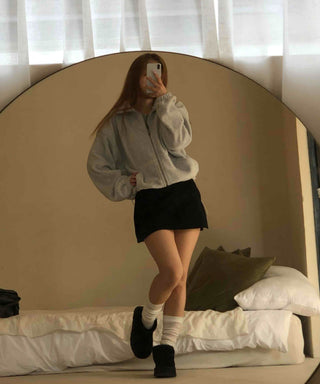 Prepcore High-Waisted Slim Fit Tight Mini Skirt