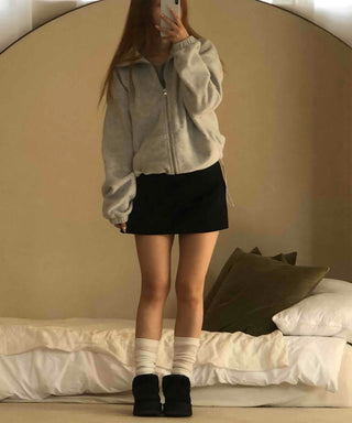 Prepcore High-Waisted Slim Fit Tight Mini Skirt