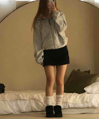 Prepcore High-Waisted Slim Fit Tight Mini Skirt
