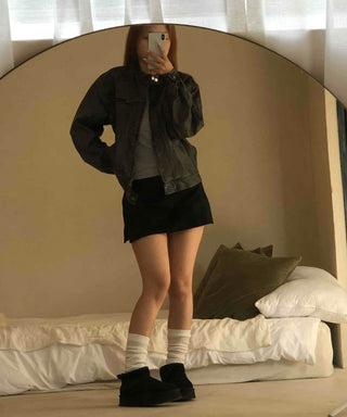 Prepcore High-Waisted Slim Fit Tight Mini Skirt