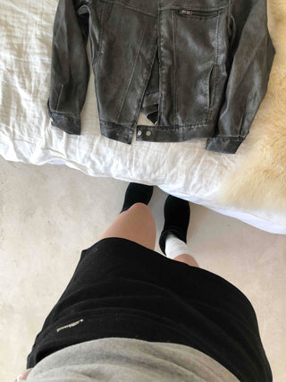 Prepcore High-Waisted Slim Fit Tight Mini Skirt