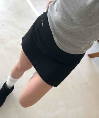 Prepcore High-Waisted Slim Fit Tight Mini Skirt