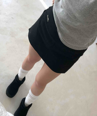 Prepcore High-Waisted Slim Fit Tight Mini Skirt