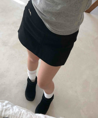 Prepcore High-Waisted Slim Fit Tight Mini Skirt