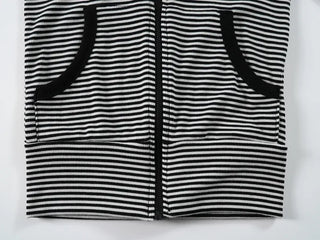 Tuno Striped Ribbed Zip-up Hoodie