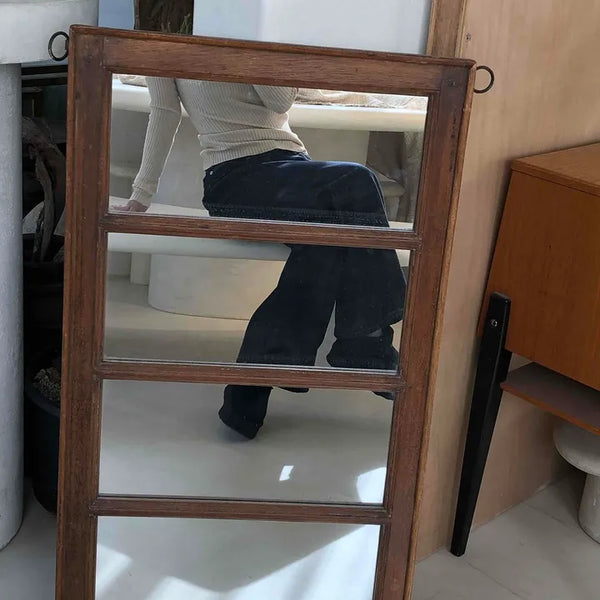 Vintage dark-tone elasticated bootcut denim pants