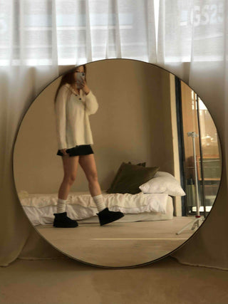 Half Button Raglan Sleeve Balloon Loose Fit Knit