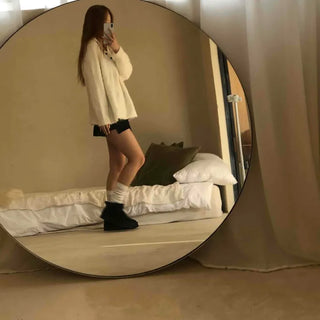 Half Button Raglan Sleeve Balloon Loose Fit Knit