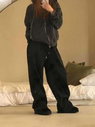 Velvet Drape Loose Wide Pants