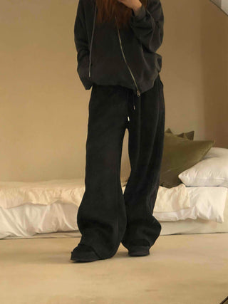 Velvet Drape Loose Wide Pants