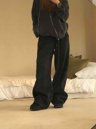 Velvet Drape Loose Wide Pants
