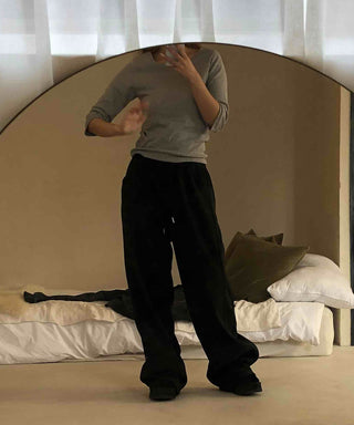 Velvet Drape Loose Wide Pants