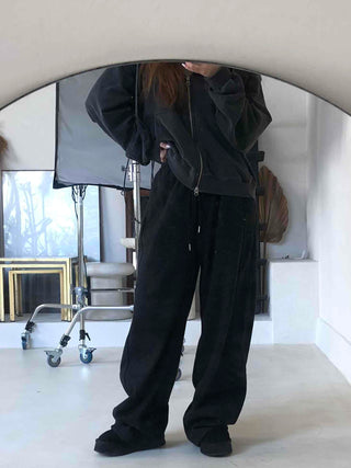 Velvet Drape Loose Wide Pants