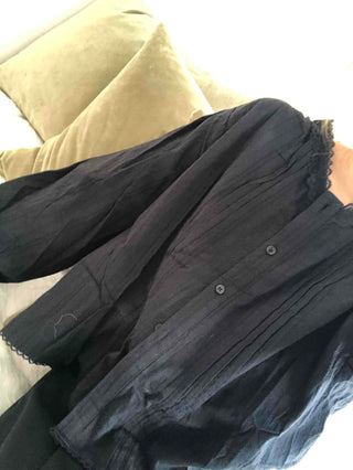 Modern Chic Oversized Pintuck Shirt Blouse