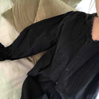 Modern Chic Oversized Pintuck Shirt Blouse