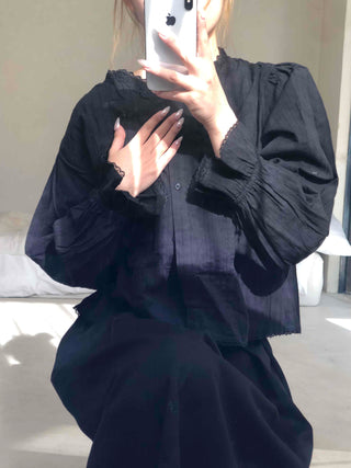 Modern Chic Oversized Pintuck Shirt Blouse