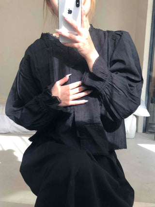Modern Chic Oversized Pintuck Shirt Blouse