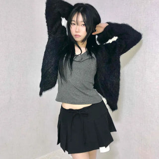 Basic School Look Tennis Pleated Mini Skirt