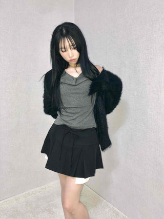 Basic School Look Tennis Pleated Mini Skirt