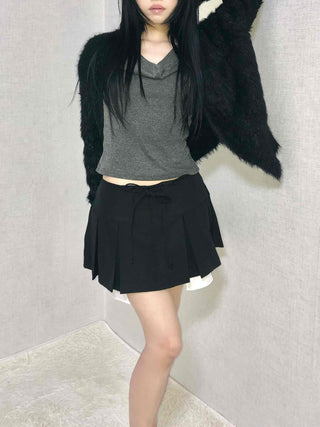 Basic School Look Tennis Pleated Mini Skirt