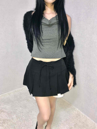 Basic School Look Tennis Pleated Mini Skirt