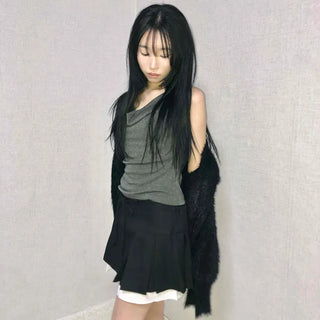 Basic School Look Tennis Pleated Mini Skirt