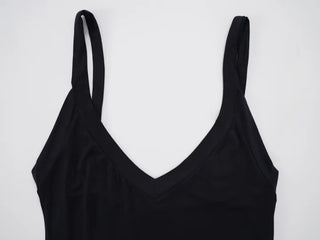 Cambi V-neck See-through Sleeveless Top