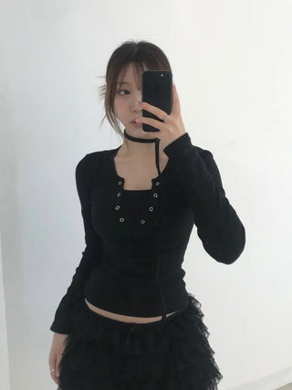 Harin Unique Strip Punching Sleeveless Top