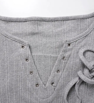 Harin Unique Strip Punching Sleeveless Top