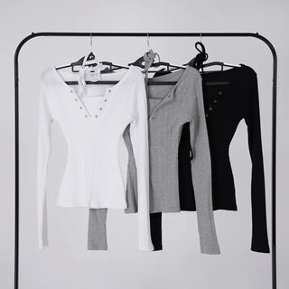 Harin Unique Strip Punching Sleeveless Top