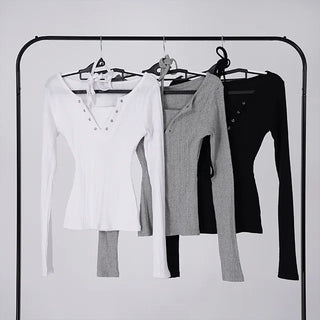 Harin Unique Strip Punching Sleeveless Top