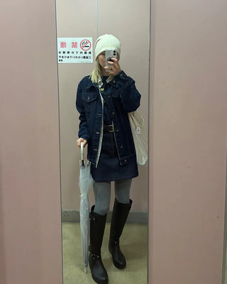 (Unisex) Double-Seam Denim Jacket