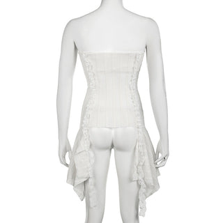 irregular ruffled ribbon skirt