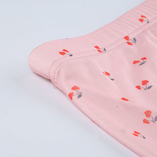 Sweet Cherry Print Mesh Double-Layer Skirt