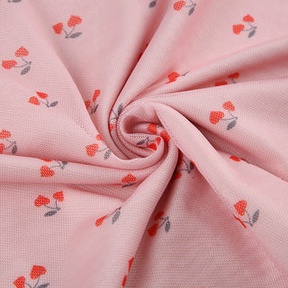 Sweet Cherry Print Mesh Double-Layer Skirt